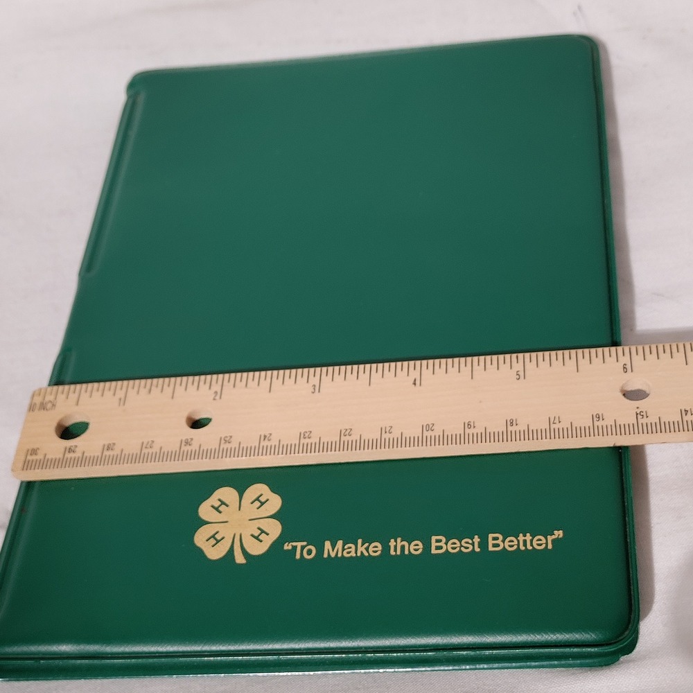 4-H Green Vinyl Portfolio Notepad Holder To Make the Best Better Gold Logo - Picture 8 of 9